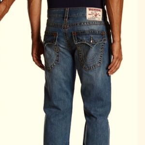 NWOT Men's True Religion Straight Flap Pocket Jeans Size 31 x 34" Inseam